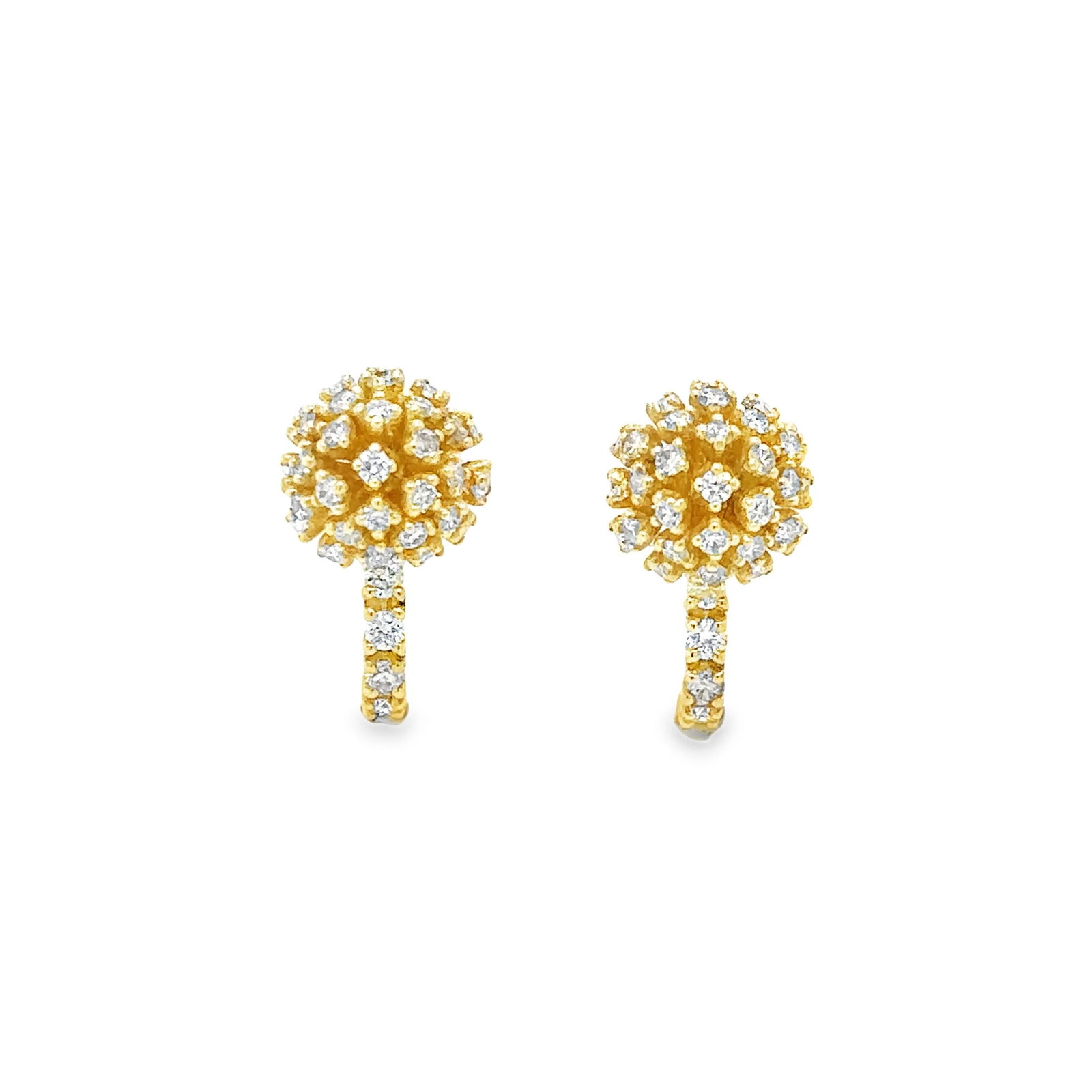 14KT YELLOW GOLD DIAMOND EARRING (1 of 3)