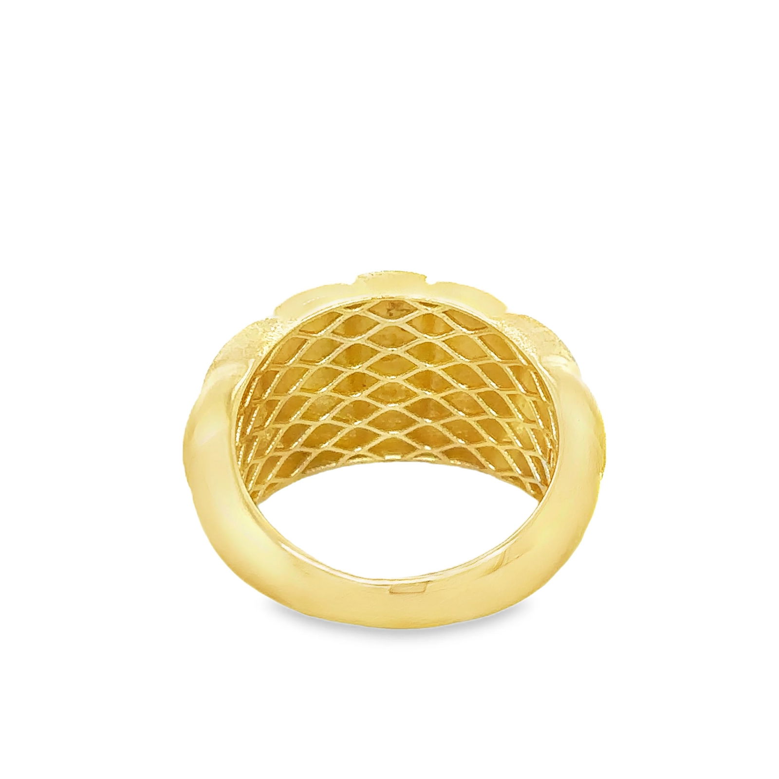 14KT GOLD CROSSAINT RING - 4