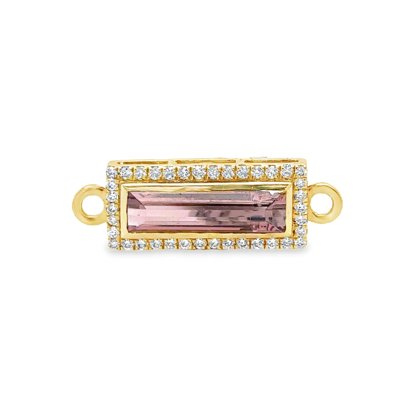 14KT GOLD TOURMALINE AND DIAMONDS PENDANT (1 of 1)