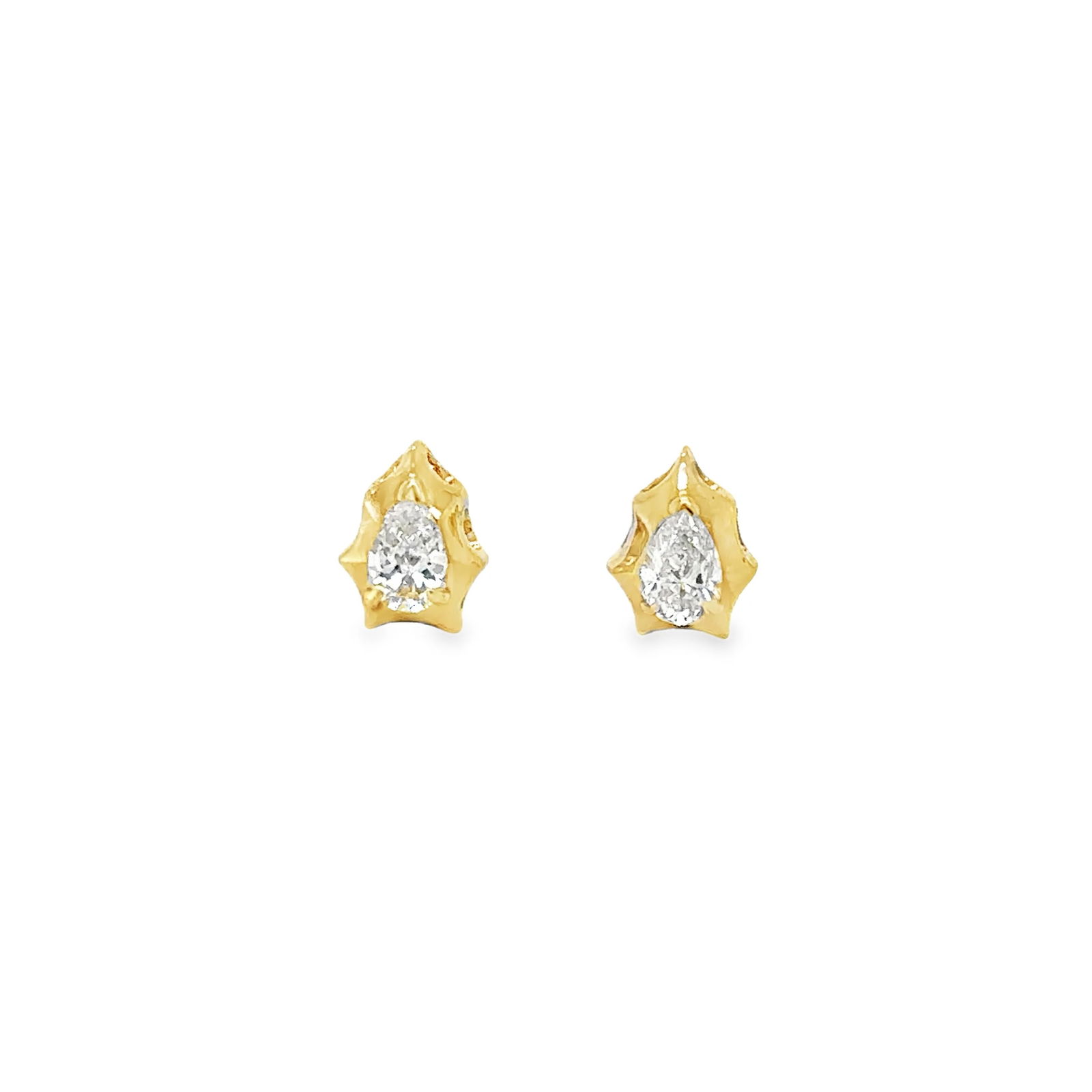 14KT YELLOW GOLD DIAMOND EARRING STUDS (1 of 2)