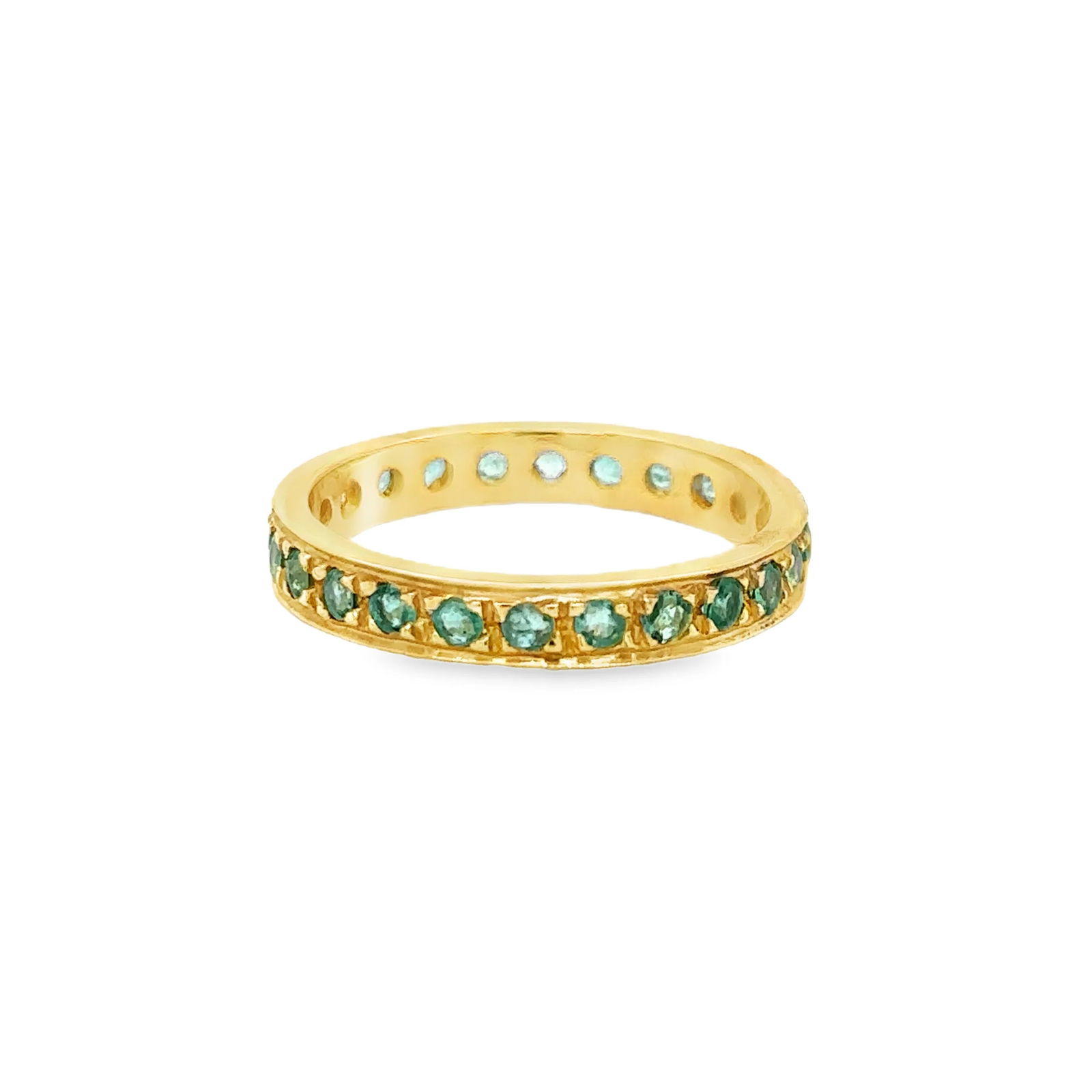 18KT YELLOW GOLD EMERALD RING (1 of 2)