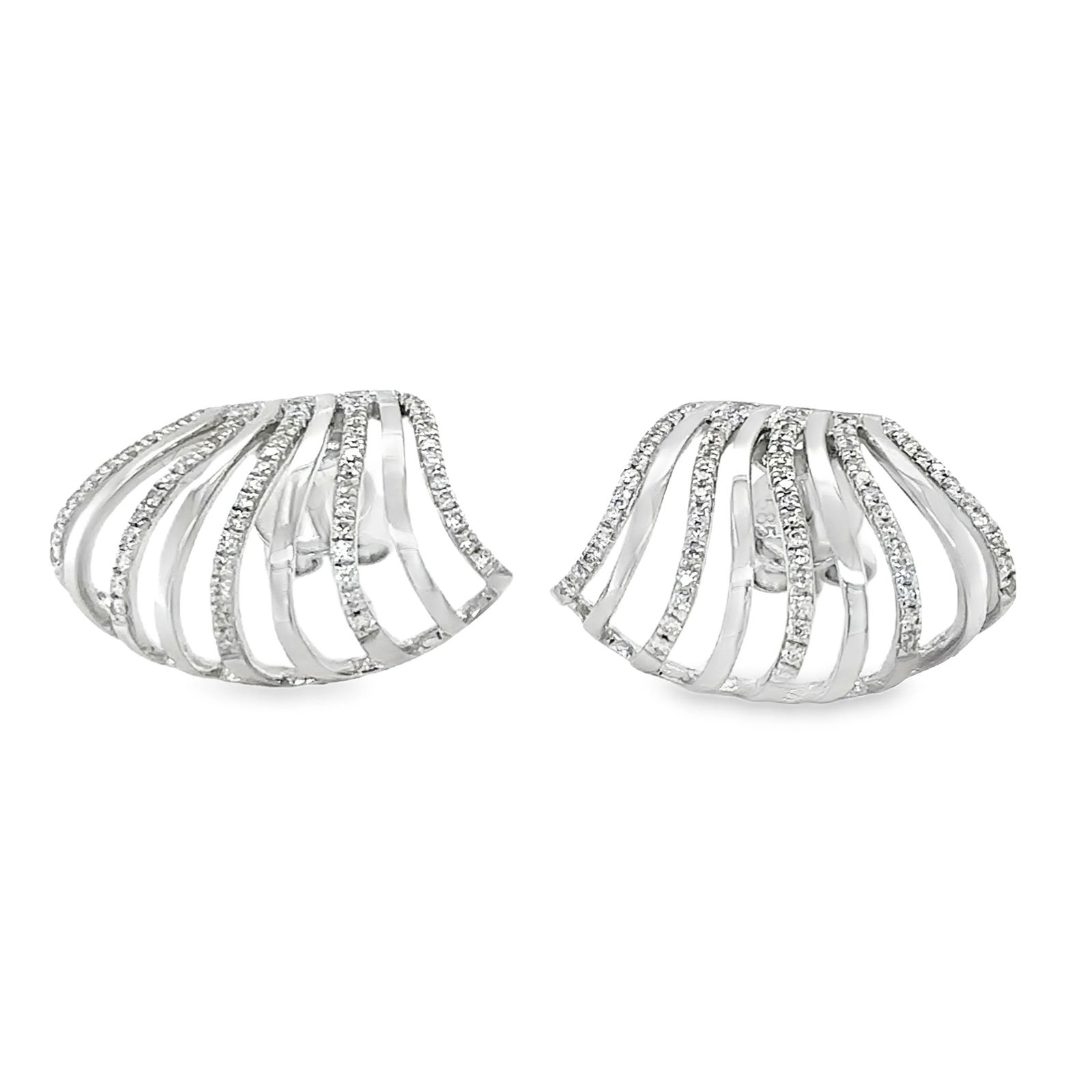 14KT WHITE GOLD DIAMOND EARRINGS (1 of 3)
