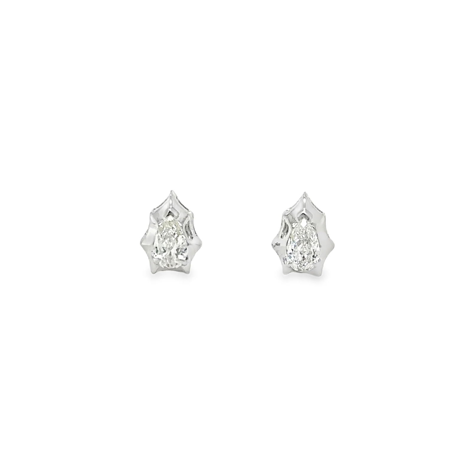14KT WHITE GOLD DIAMOND EARRING STUDS (1 of 2)