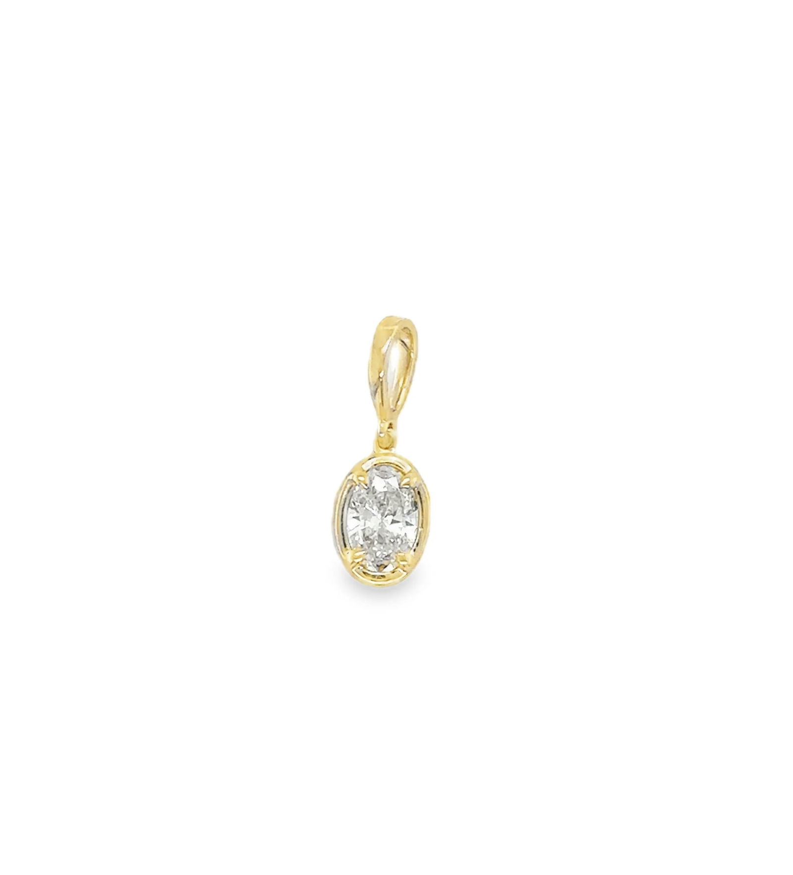 14KT GOLD DIAMOND PENDANT: 14KT YELLOW GOLD DIAMOND PENDANT14KT. GOLD WT. APPROX. 0.45 GRAMDIAMOND WT. APPROX. 0.19 CARAT
