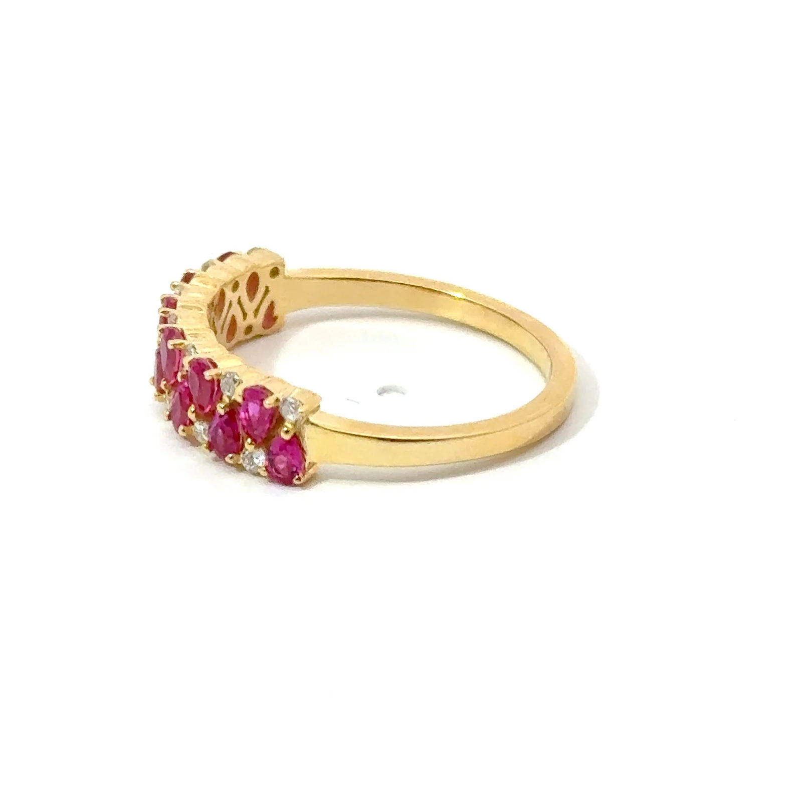 14KT GOLD RUBY AND DIAMONDS RING - 2