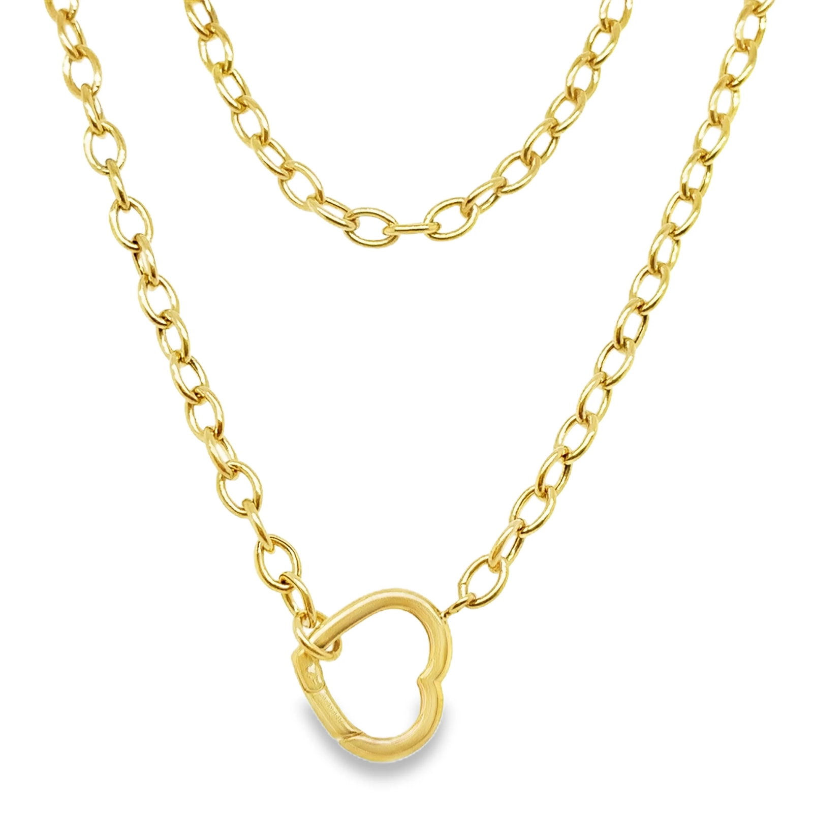 14KT GOLD HEART LOCK NECKLACE: 14KT GOLD HEART LOCK NECKLACE 18"14KT GOLD WT. APPROX. 7.10 GRAMLENGTH: 18 INCH