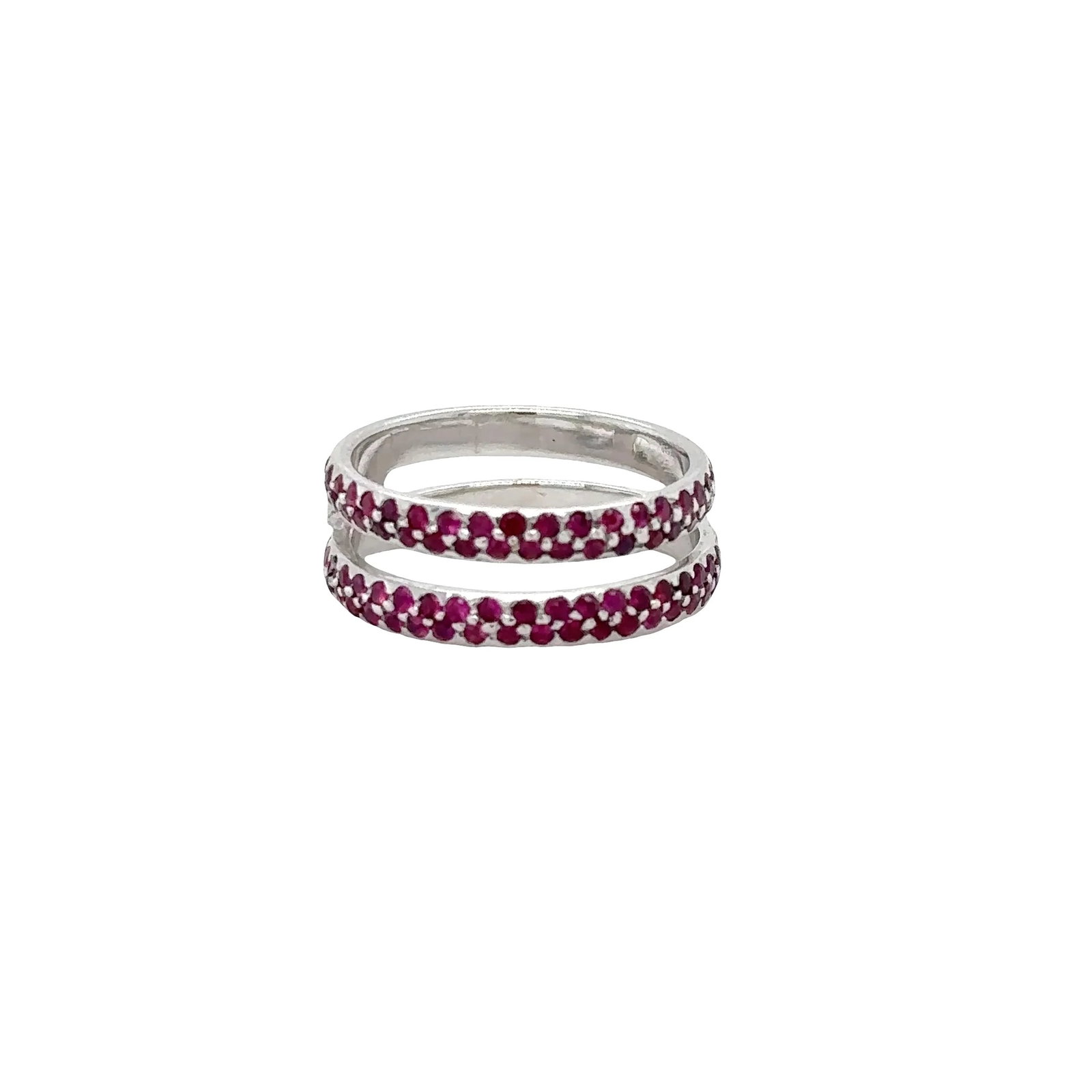18KT WHITE GOLD RUBY RING (1 of 3)