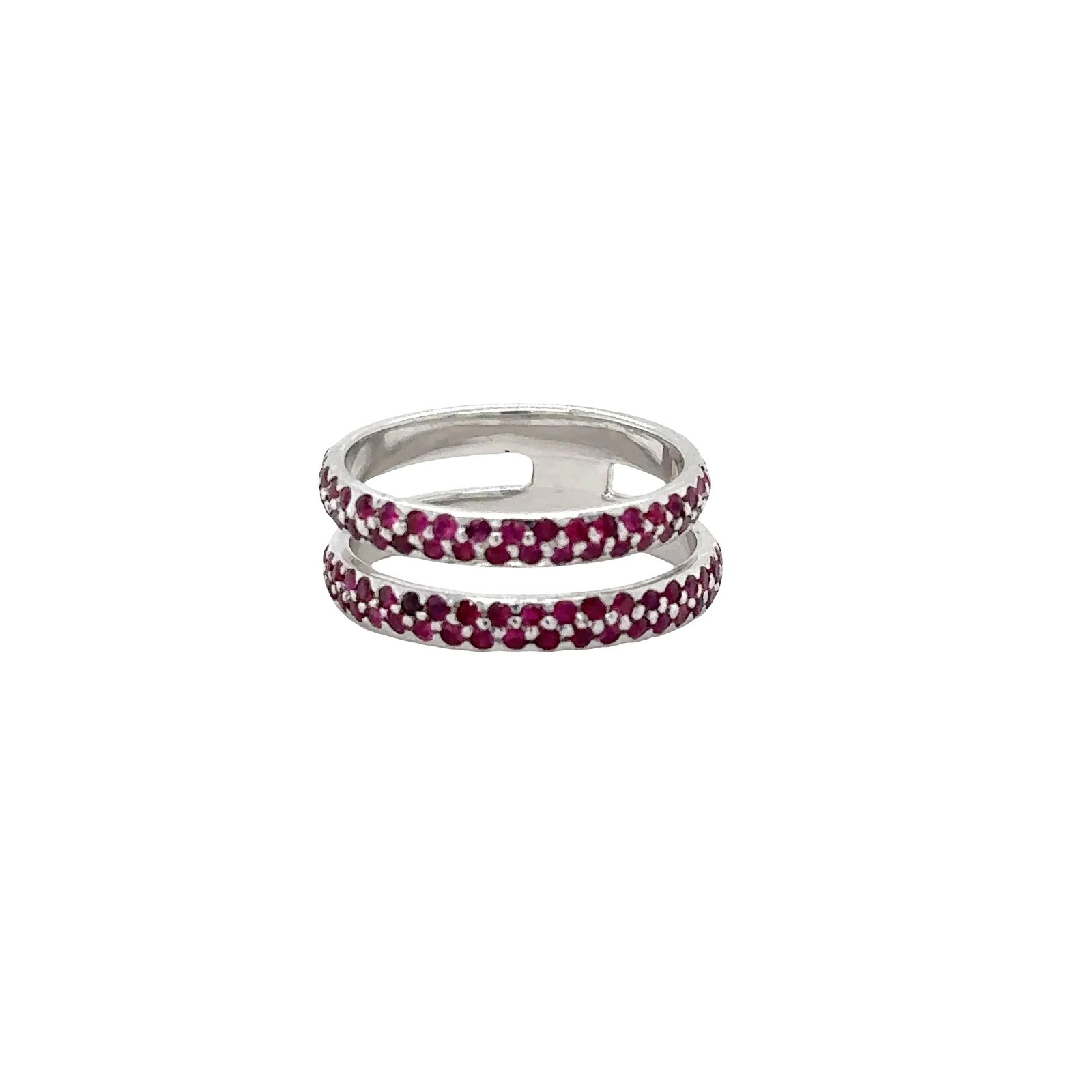 18KT WHITE GOLD RUBY RING - 2