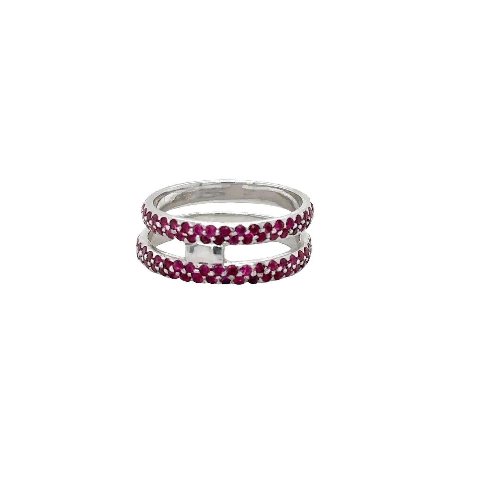 18KT WHITE GOLD RUBY RING - 3