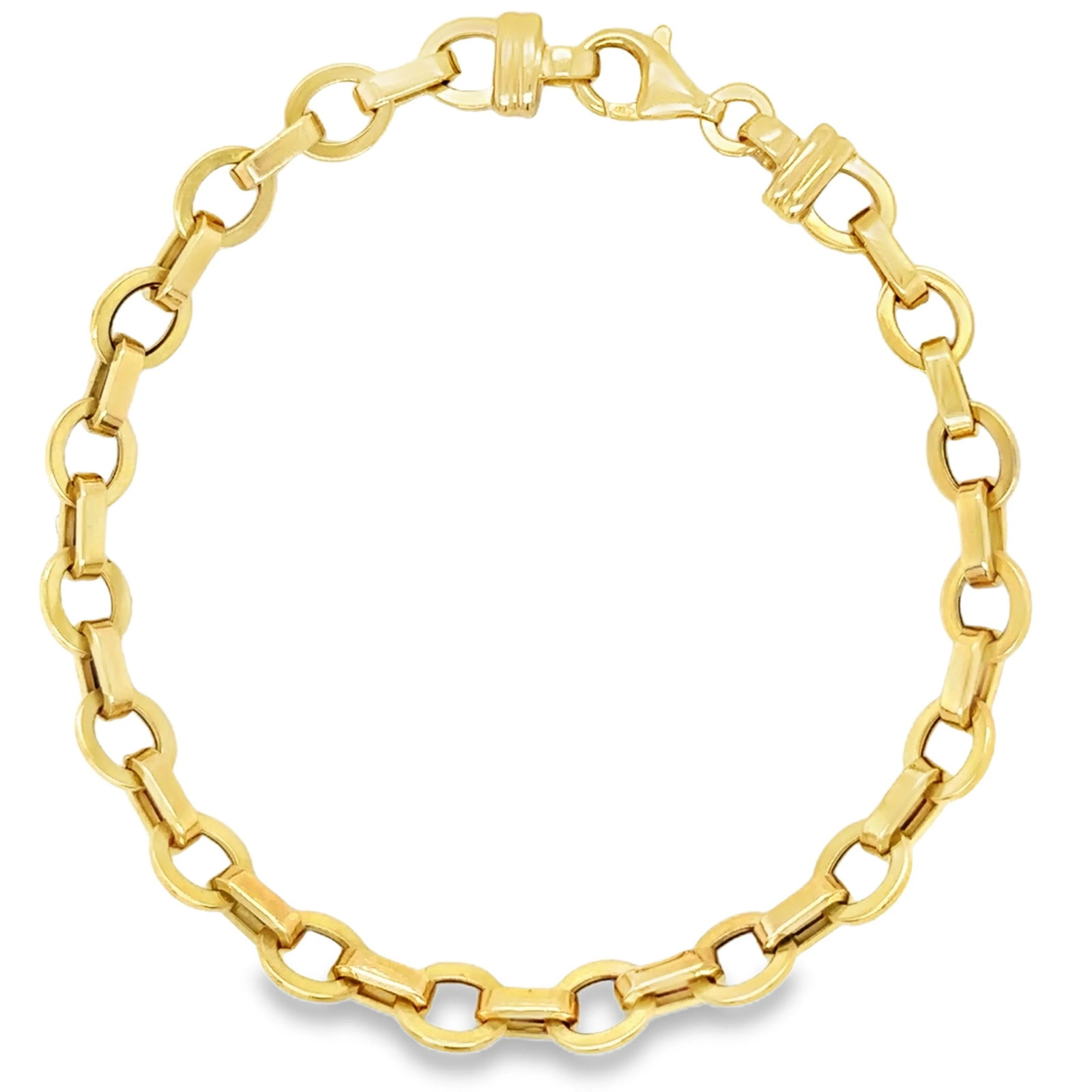 14KT GOLD OVAL LINK BRACELATE (1 of 3)