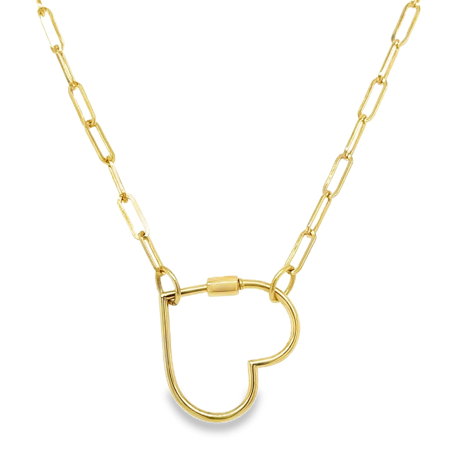 14KT GOLD HEART LOCK NECKLACE (1 of 2)