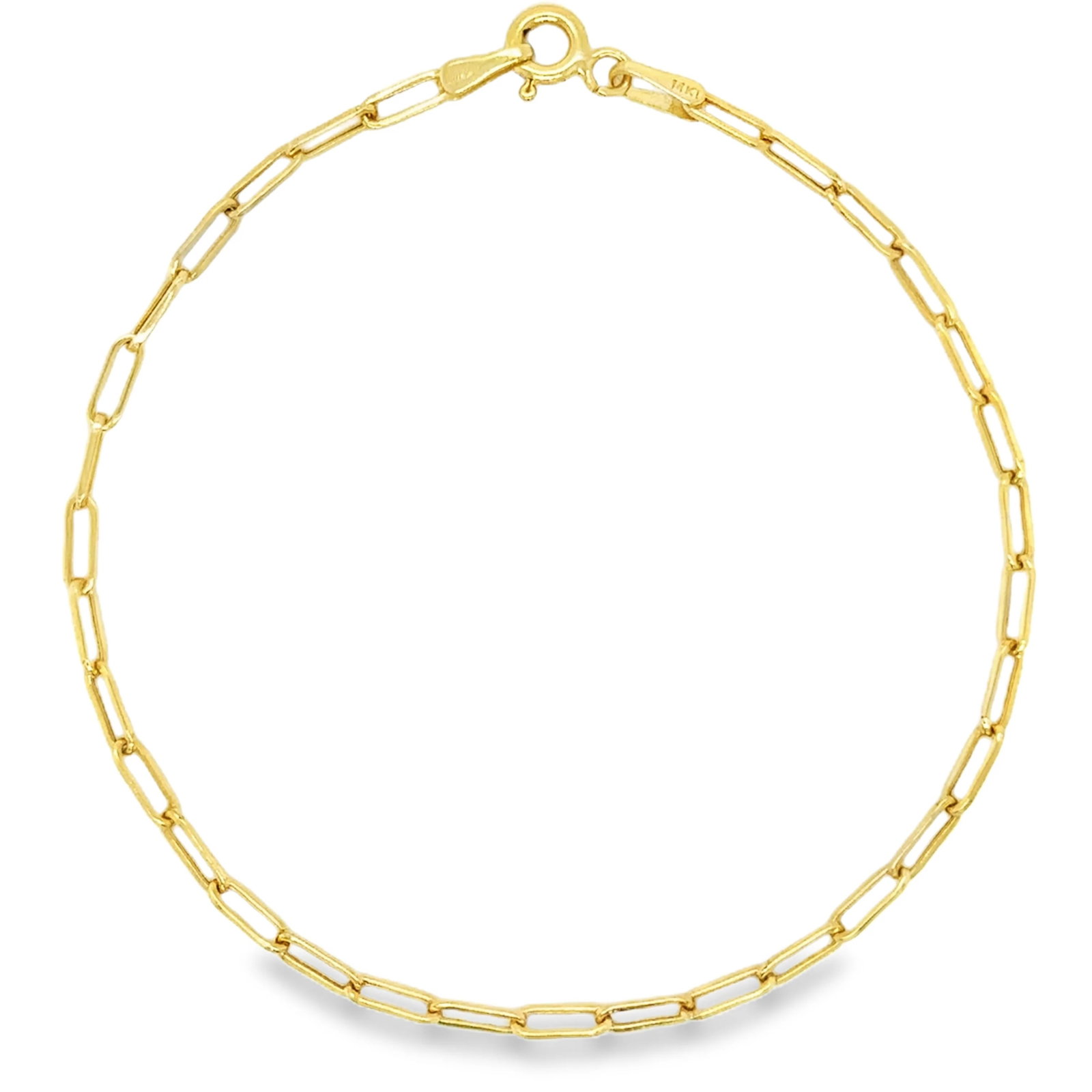 14KT GOLD PAPERCLIP BRACLET (1 of 3)