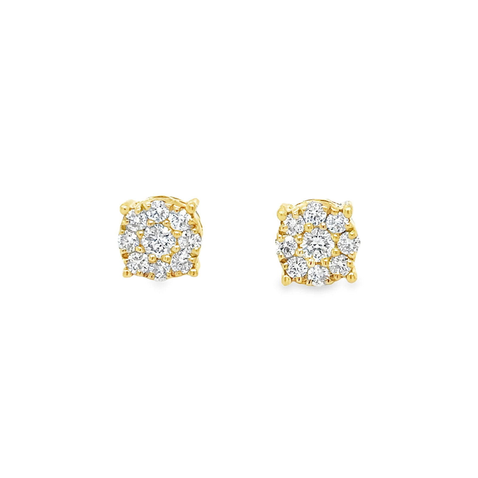 14KT GOLD DIAMOND ROUND EARRING STUDS (1 of 2)