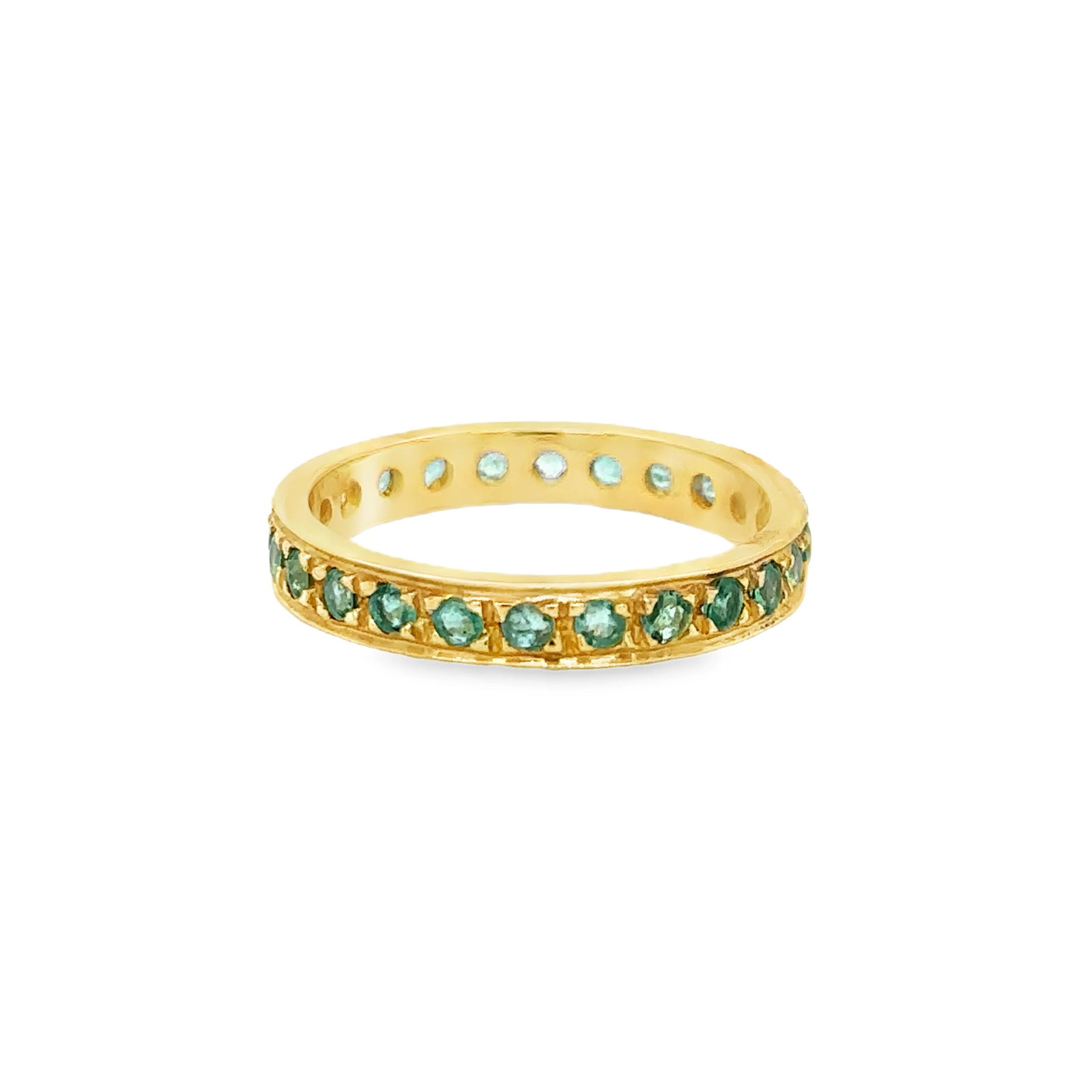 18KT YELLOW GOLD EMERALD RING: 18KT YELLOW GOLD EMERALD RING18KT GOLD WT. APPROX. 2.47 GRAMSEMERALD WT. APPROX. 0.60 CARATRING SIZE 6