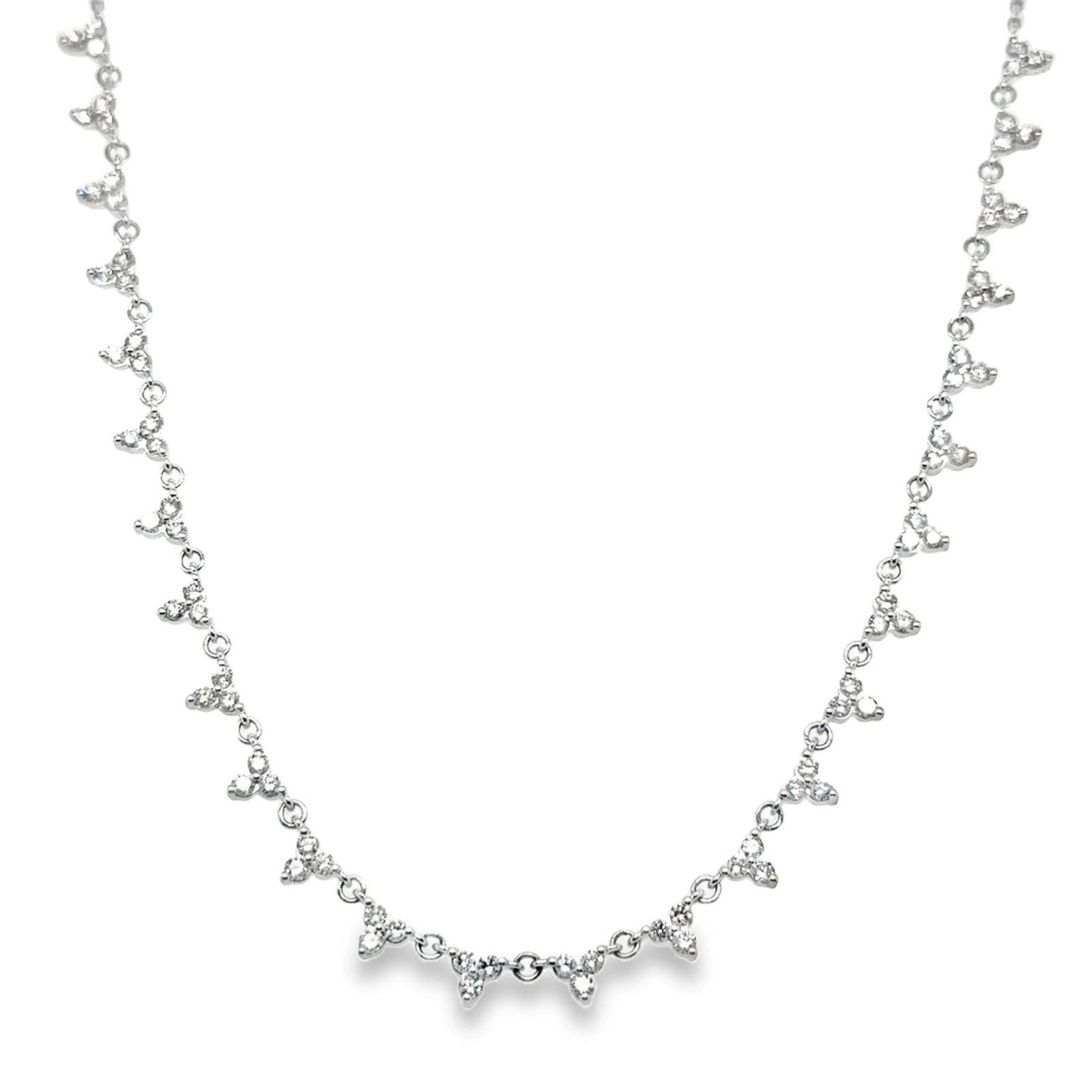 14KT WHITE GOLD DIAMOND NECKLACE (1 of 3)