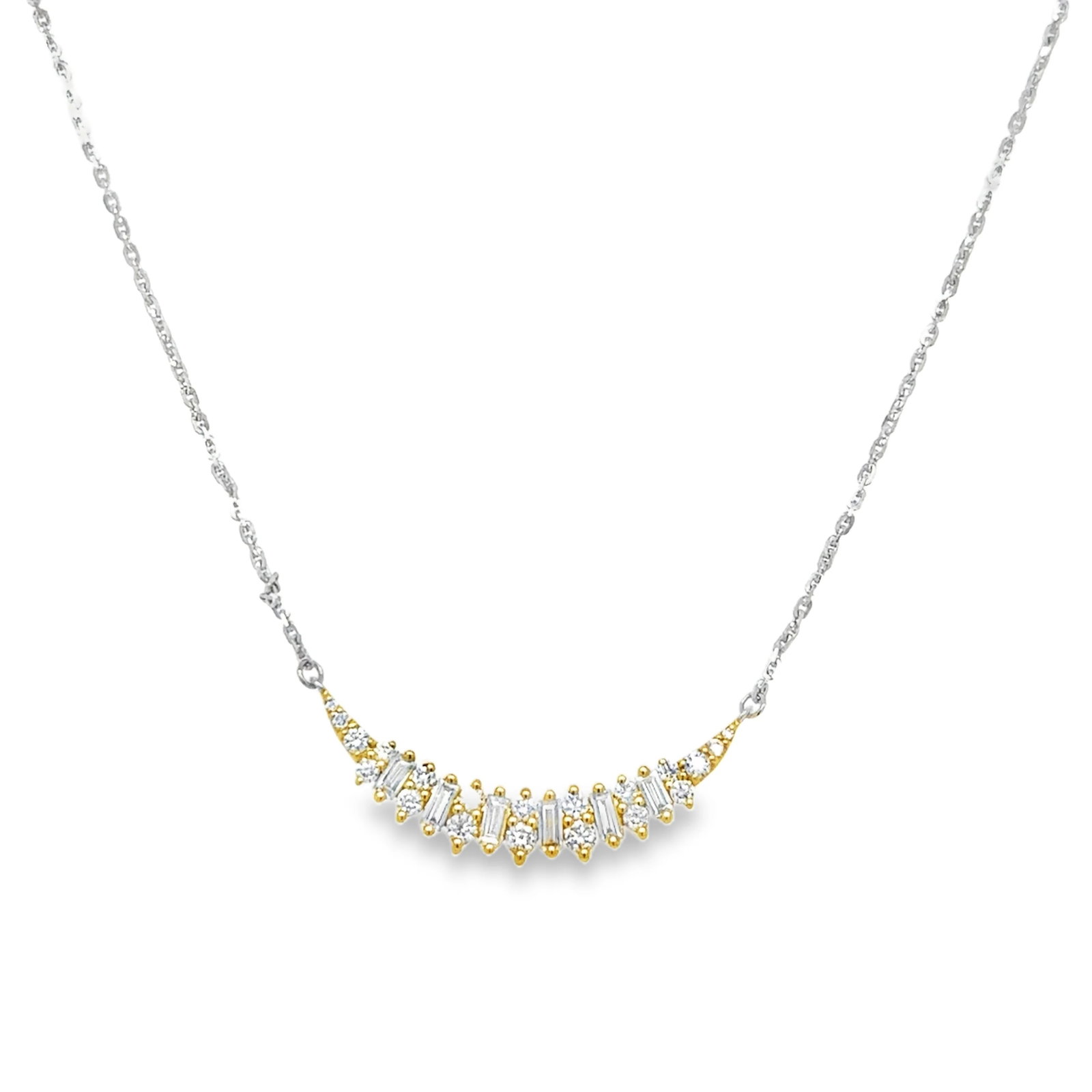 18KT WHITE GOLD DIAMOND NECKLACE (1 of 3)