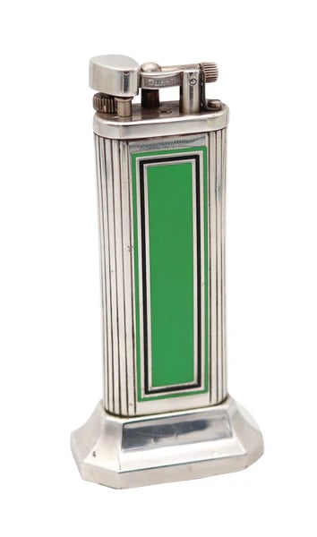 Desk butane lighter designed by Dunhill.This is an exceptional beautiful lift arm butane desk (1 of 4)