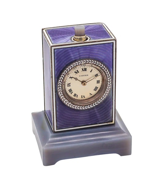 Belle époque quarter hour repeater carriage clock designed by Cartier.This luxurious and very (1 of 4)