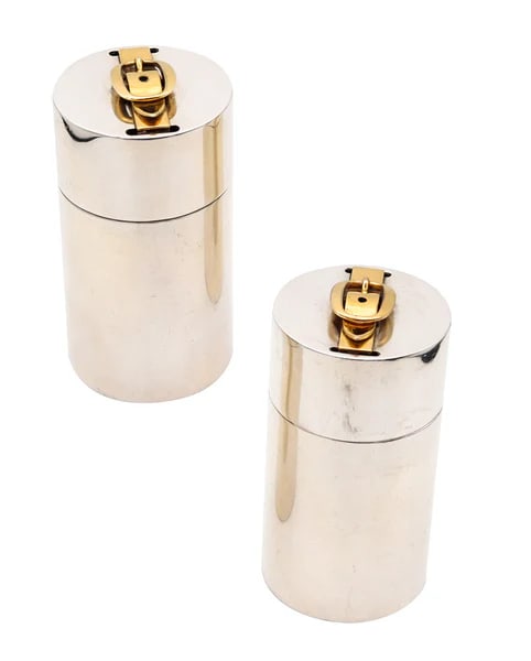 A desk set of lighter and cigarettes case designed by Hermes Paris.This is a very handsome smoker: A desk set of lighter and cigarettes case designed by Hermes Paris.This is a very handsome smoker set, created in Paris France by the luxury house of Hermes, back in the 1970. The desk set comprise of
