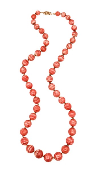 Magnificent necklace with Gradated Rhodochrosite.Stunning sleek piece created, with super gem (1 of 4)