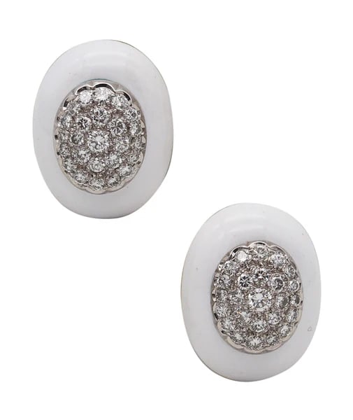 Pair of earrings designed by Roberto Legnazzi.These are a fabulous statement pair of earrings,: Pair of earrings designed by Roberto Legnazzi.These are a fabulous statement pair of earrings, created in Italy at the jewelry atelier of Roberto Legnazzi, back in the 1990. The earrings has been craf