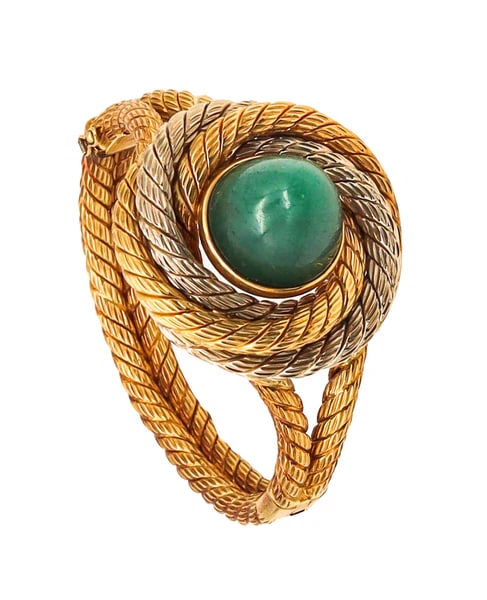 Bangle bracelet designed by Carlo Weingrill.Magnificent statement piece, created in Verona Italy at: Bangle bracelet designed by Carlo Weingrill.Magnificent statement piece, created in Verona Italy at the jewelry atelier of Carlo Weingrill, back in the late 1960. This bangle bracelet has been crafted