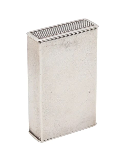 GEORGE WILKINSON 1890 London Mechanical Vesta Matches Box In .925 Sterling (1 of 6)