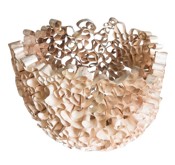 MODERNIST Artist Studio Vessel In .925 Sterling Silver With white Powder Enamel (1 of 6)