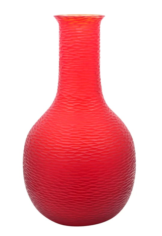VENINI 1940 By Carlo Scarpa Murano Battuto Red Art Glass Vase (1 of 8)