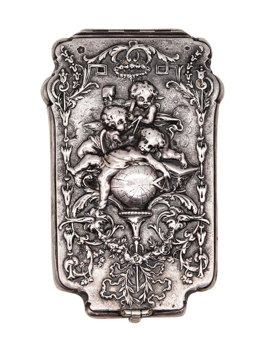 Br?der Figdor 1905 Austrian Art nouveau Belle Epoque Card Holder in Sterling Silver (1 of 5)