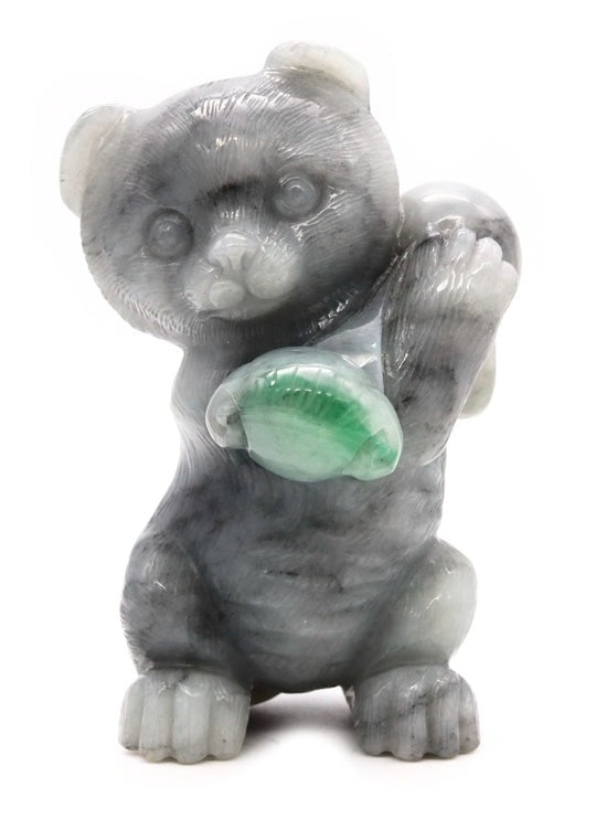 CHINA 1920 POST QING DYNASTY SCULPTURE CARVING OF A KITTEN IN GREY JADE: KITTEN CARVED IN GRAY JADE FROM THE LATE QING DYNASTY (1644-1912).A THREE-DIMENSIONAL AND INTRICATE ANTIQUE SCULPTURE, FROM THE CHINA, QING DYNASTY (1644-1912) PERIOD, MADE IN THE EARLY 20th CENTURY C