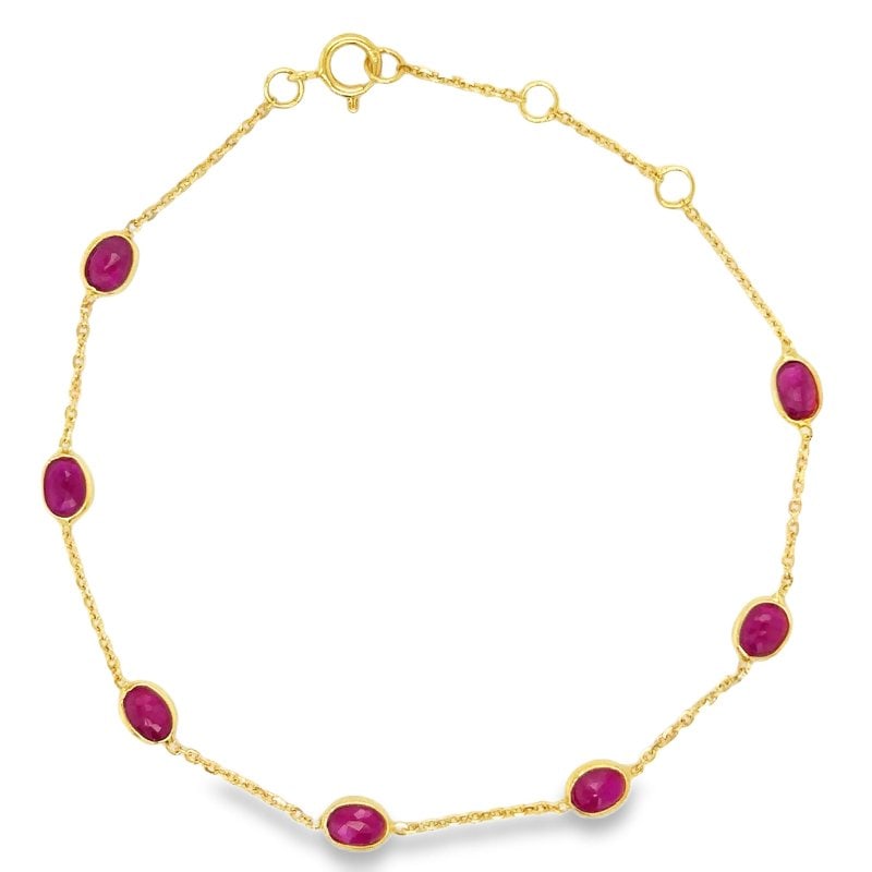 18KT GOLD RUBY BRACELET (1 of 4)
