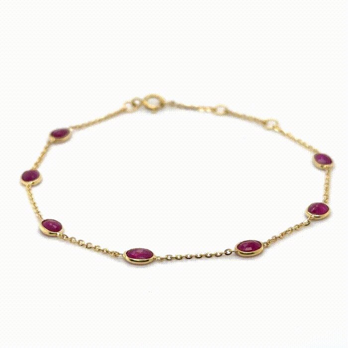 18KT GOLD RUBY BRACELET - 3