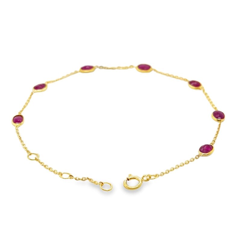 18KT GOLD RUBY BRACELET - 4