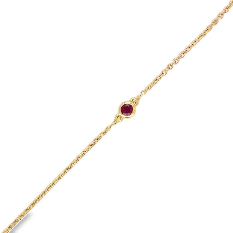 14KT YELLOW GOLD RUBY BRACELET - 2