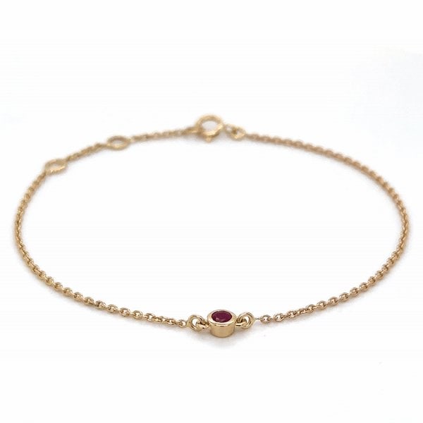 14KT YELLOW GOLD RUBY BRACELET - 3