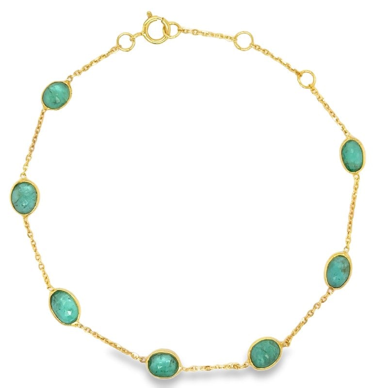 18KT GOLD EMERALD BRACELET (1 of 4)