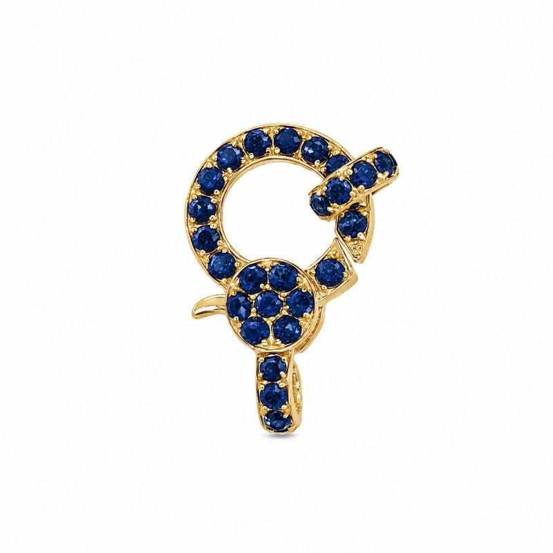 14KT YELLOW GOLD BLUE SAPPHIRE LOBSTER LOCK: 14KT GOLD WT. APPOX. 2.76 GRAMBLUE SAPPHIRE WT. APPOX. 1.72 CARAT / 53 PCSLOCK SIZE APPROX. - 23 MM X 14 MM