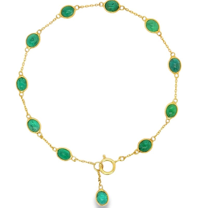 18KT GOLD EMERALD BRACELET (1 of 4)
