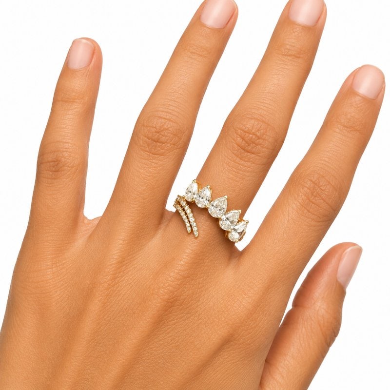 14KT GOLD DIAMOND RING - 3