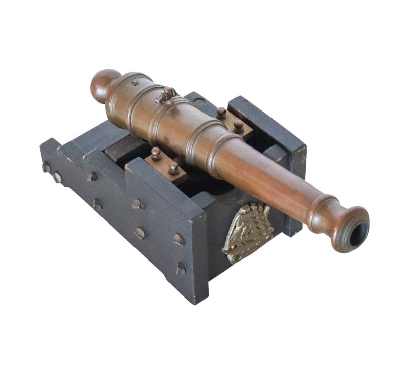 SIGNAL CANNON 1850 Coastal Fortress Battery Cannon In Bronze & Wood (1 of 10)