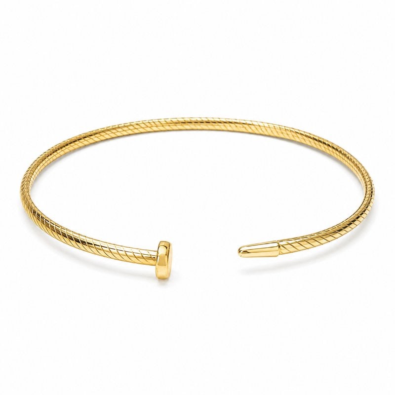 14KT YELLOW GOLD BANGLE: 14KT GOLD WT. APPROX. 4.40 GRAMSTHICKNESS - 3.00MMINTERIOR DIAMETER: 2.3"