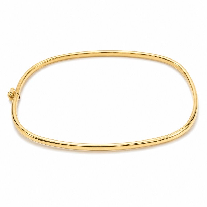 14KT YELLOW GOLD BANGLE: 14KT GOLD WT. APPROX. 3.20 GRAMSTHICKNESS - 3.00MMINTERIOR DIAMETER: 2.3"