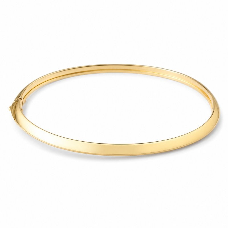14KT YELLOW GOLD BANGLE: 14KT GOLD WT. APPROX. 3.35 GRAMSTHICKNESS - 3.00MMINTERIOR DIAMETER: 2.3"