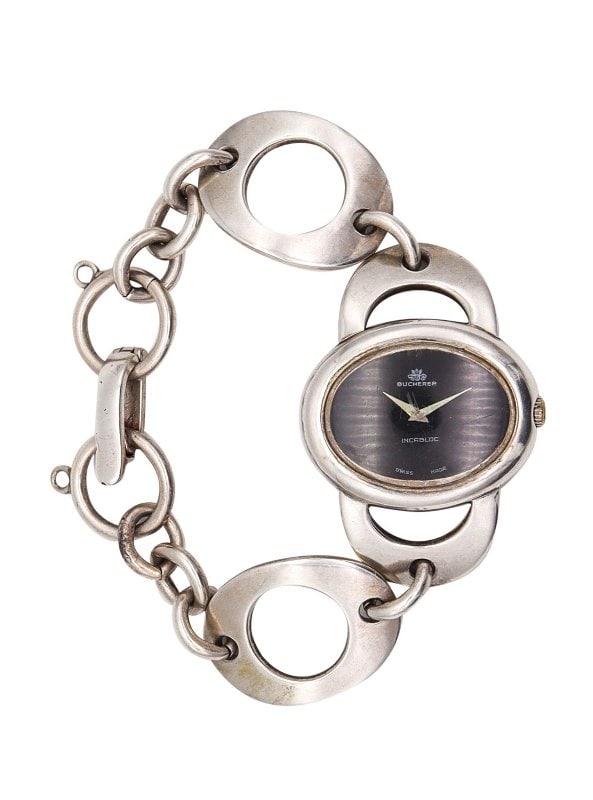 Bucherer Geneve 1960 Retro Modernist Ladies Wristwatch In Solid Sterling Silver (1 of 8)