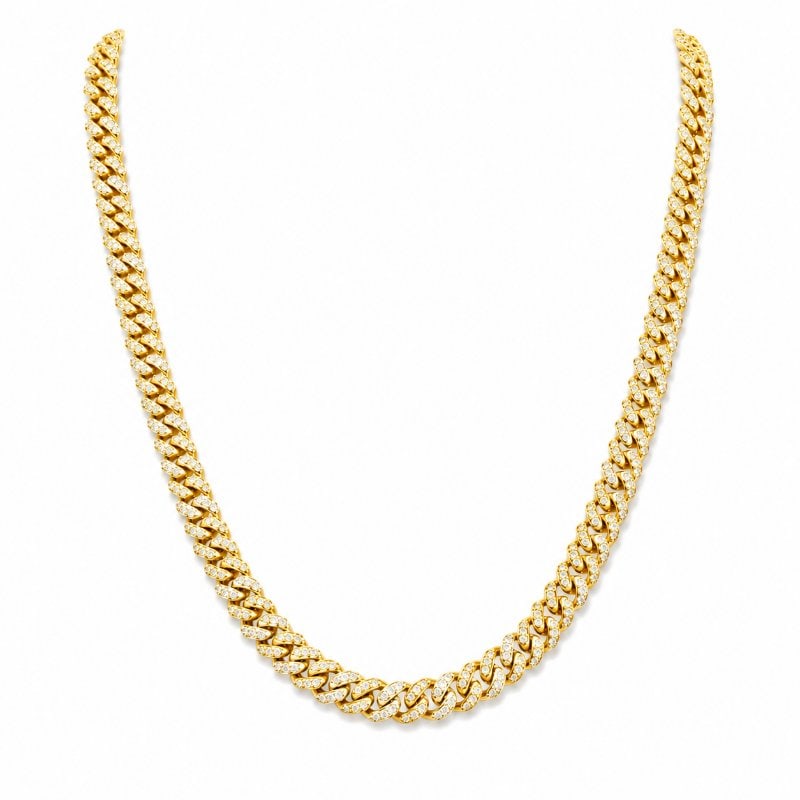 18KT GOLD DIAMOND CUBAN NECKLACE (5 MM) (1 of 2)