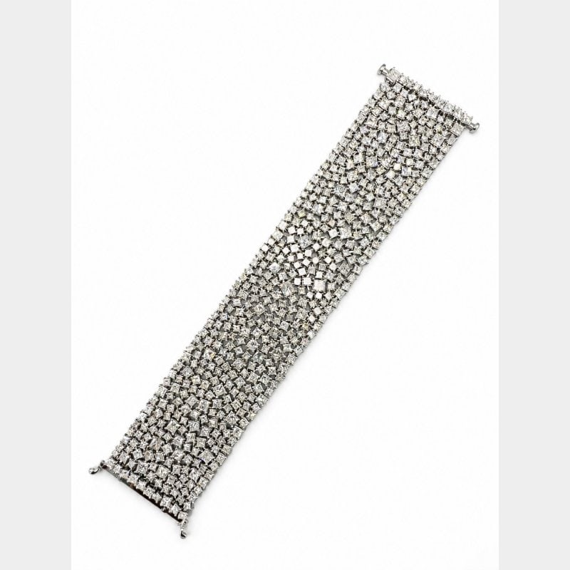 Platinum & 18K White Gold 81.20 Ct. Diamond Bracelet (1 of 3)