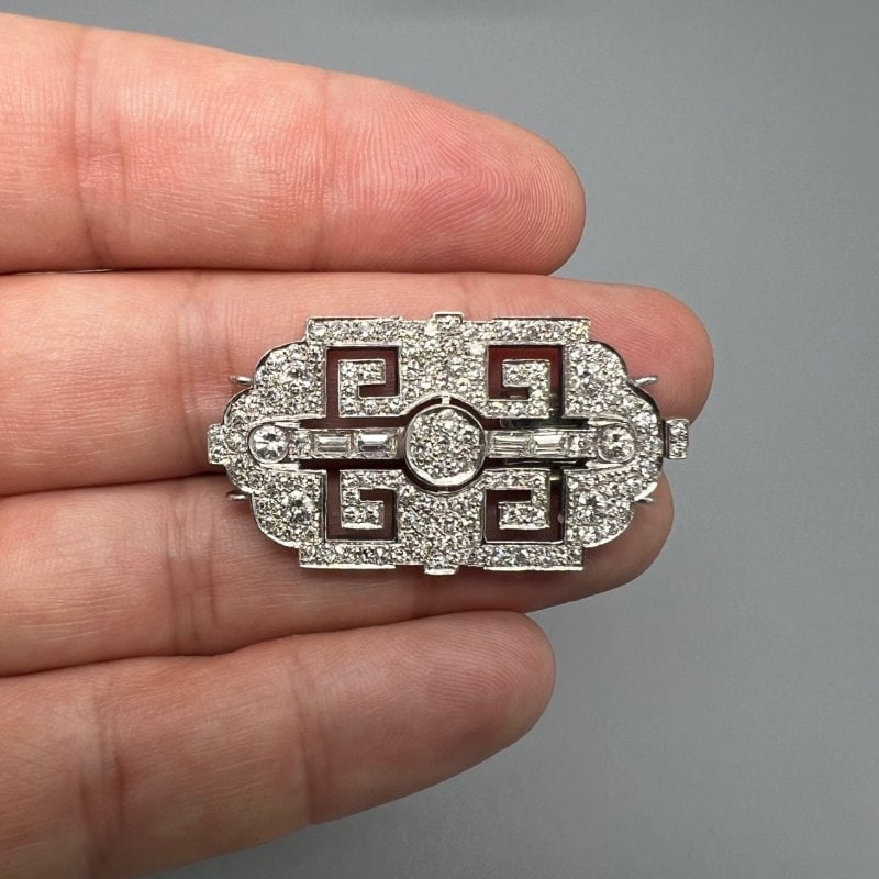 18K White Gold Diamond Clasp - 2