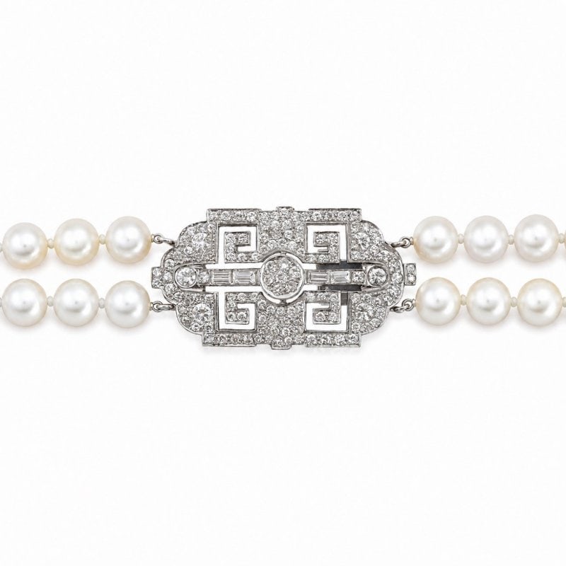 18K White Gold Diamond Clasp - 4