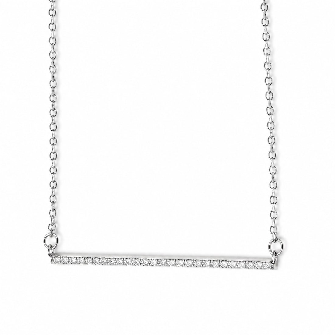 14KT GOLD DIAMOND NECKLACE: 14KT GOLD DIAMOND NECKLACE14KT. GOLD WT. APPROX. 1.675 GRAMDIAMOND WT. APPROX. 0.06 CT/ 31 PCS